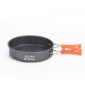 Meterhi 2-3 Person Outdoor Camping Portable Tableware Kettle Fry Pan Pot Cooking Travel Picnic Set