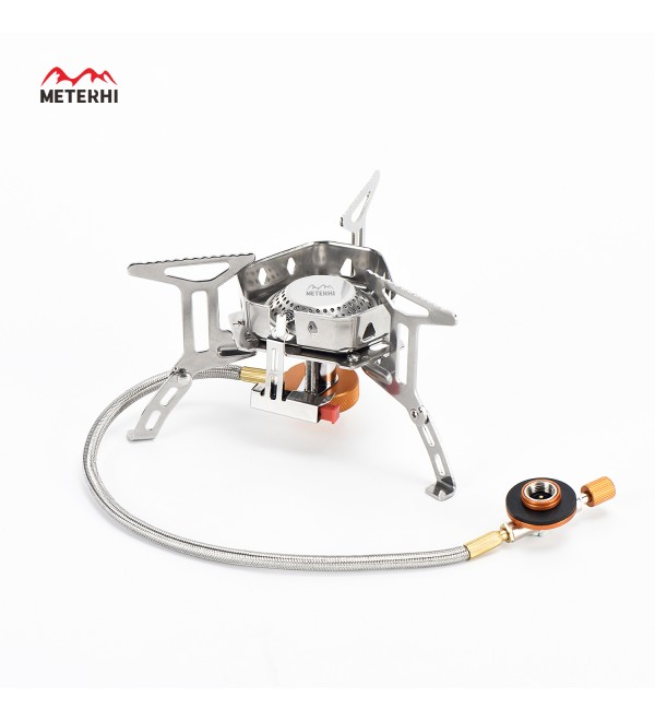 Meterhi Outdoor Camping windproof stove picnic cookware equipment Gas burnner for hiking and travel Camp Cooking Supplies