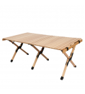 Meterhi Outdoor folding table and chair portable solid wood camping table